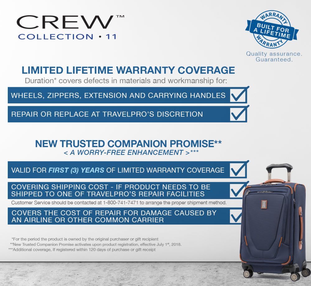 Crew 11 lifetime warranty
